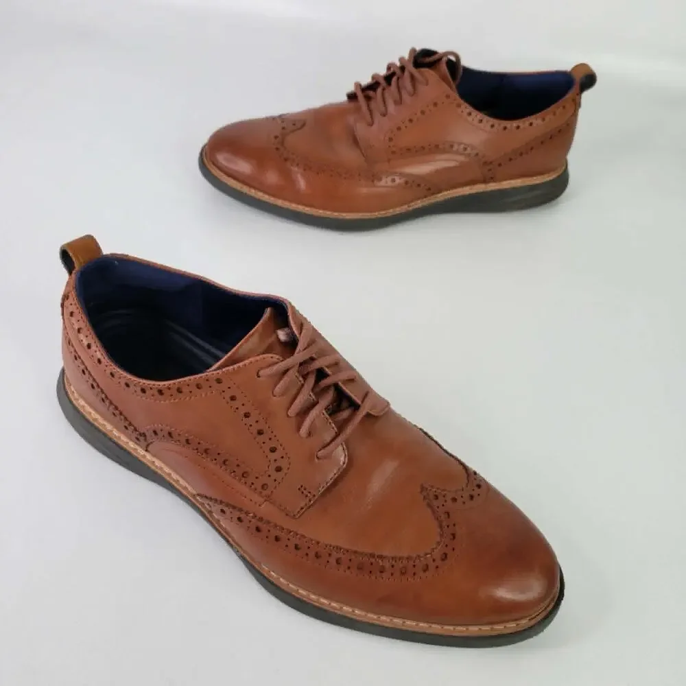 Cole Haan Grand Evolution Shortwing Men's Oxford Shoes Size 10.5 British Tan